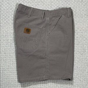 VTG ‘99 Carhartt Canvas Classic Utility Shorts Light Gray Streetwear Size 36